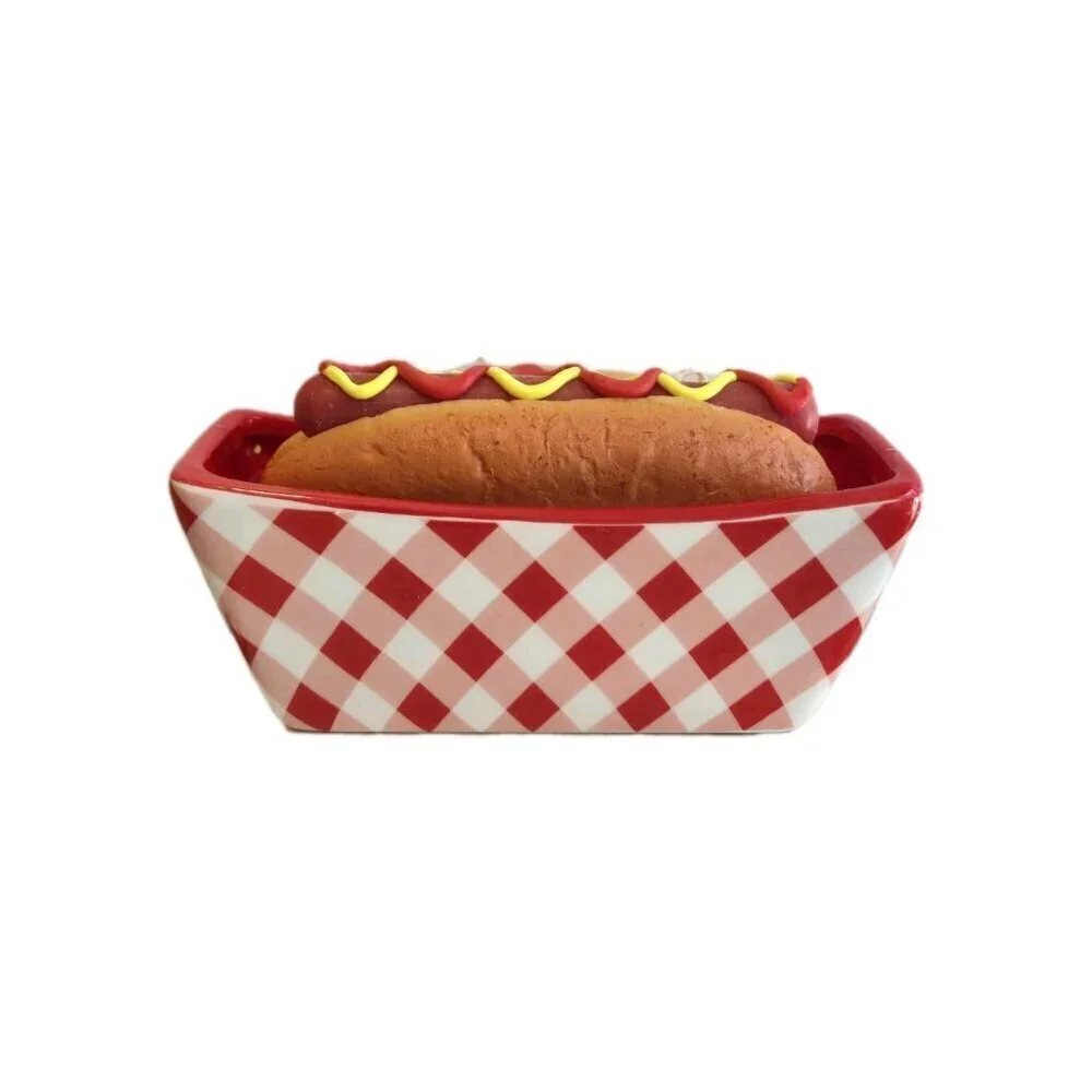 New Red Hot Dog Figural Candle Circus Fair Room Decor Funny Present